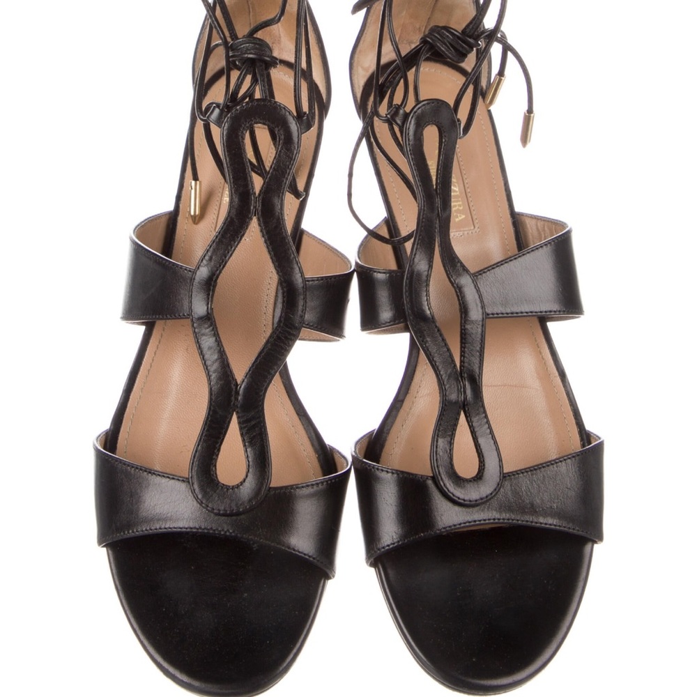Aquazzura Leather gladiators flats